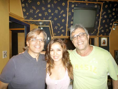 Victor Pozas, Liah e Ivan Lins: amizade do trio nasceu dentro do estdio. (arquivo pessoal Liah)